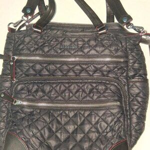 New MZ WALLACE black Quilted Hamdbag Messenger Everywhere Tote Crossbody